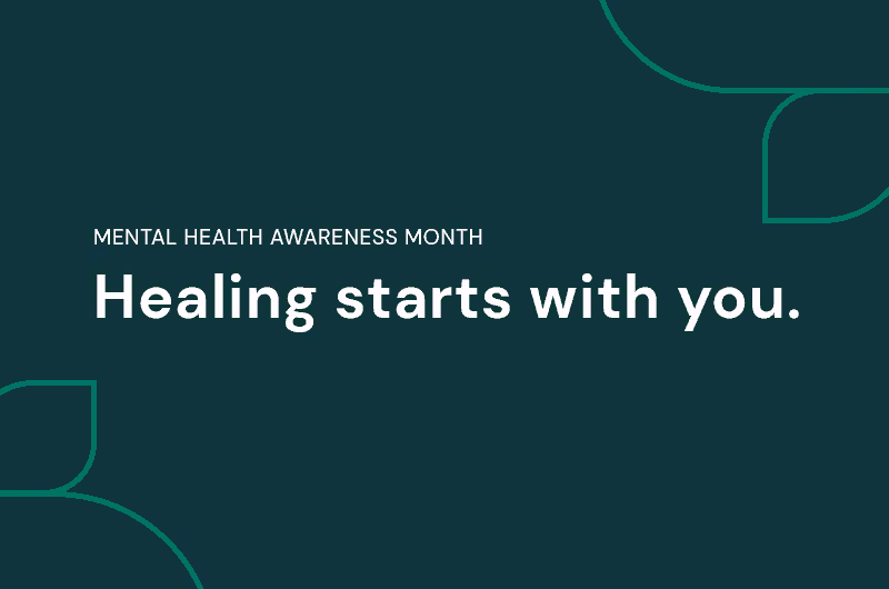 Banner with the words Healing starts with you