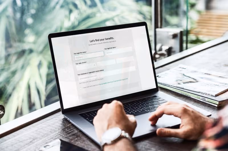 The Spring Health EAP+ solution on a compter screen