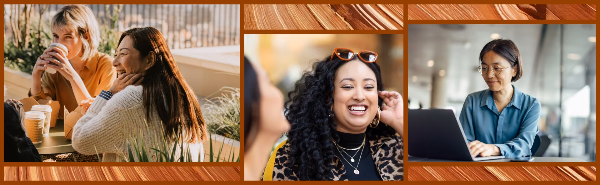 A women dressed in cheetah print smiling