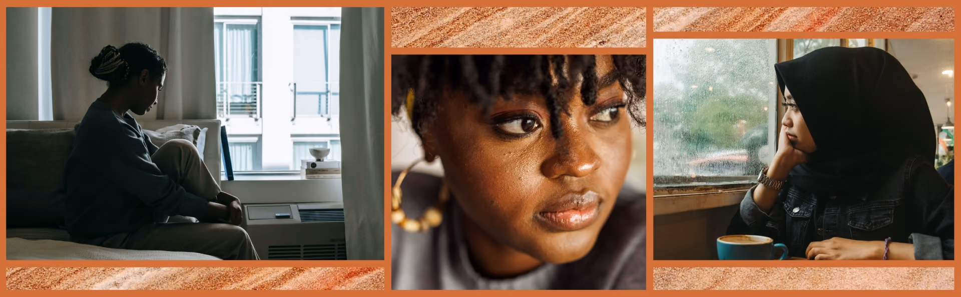 A black woman stares intently to the side
