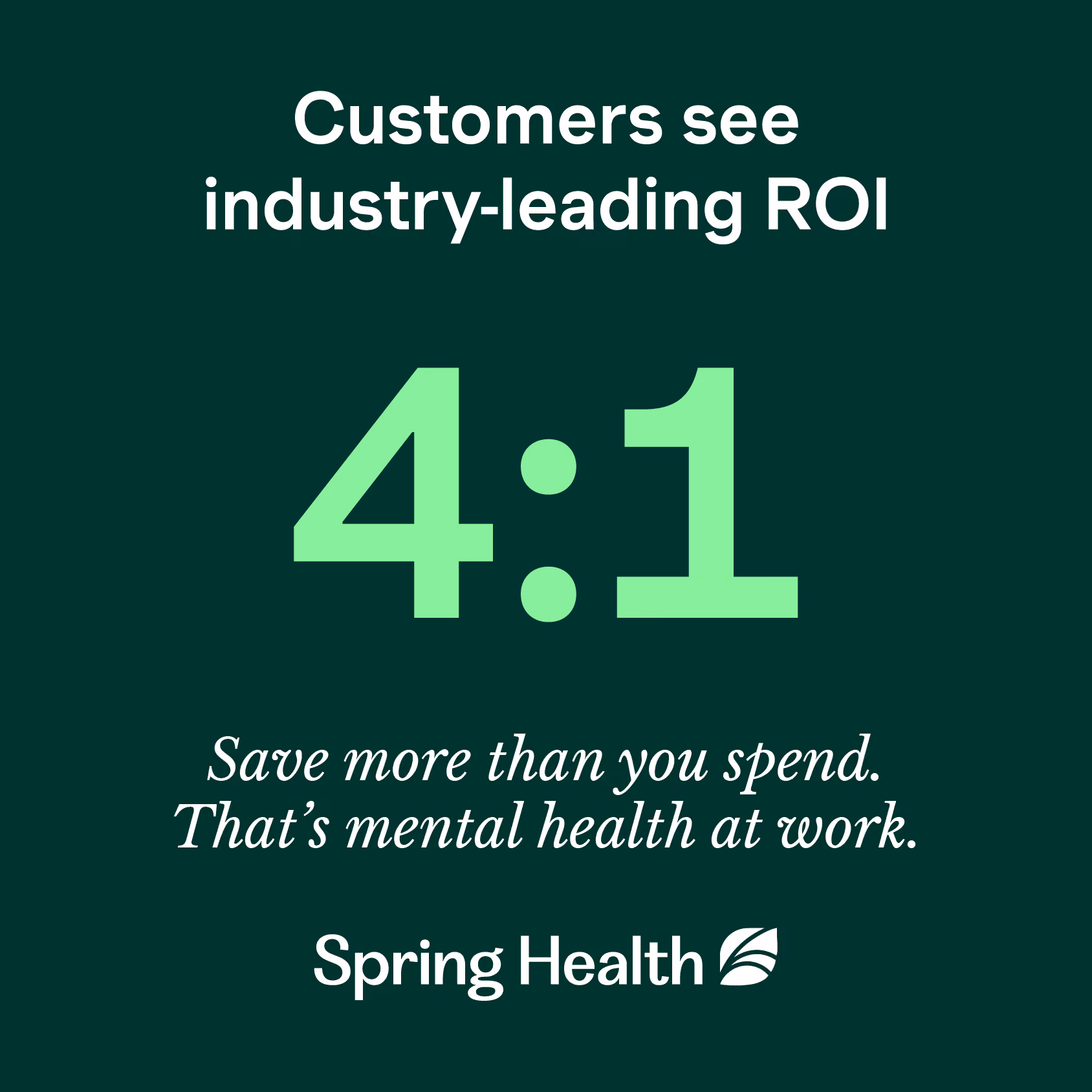 Spring Health Delivers First Net ROI Performance Guarantee in Mental Health