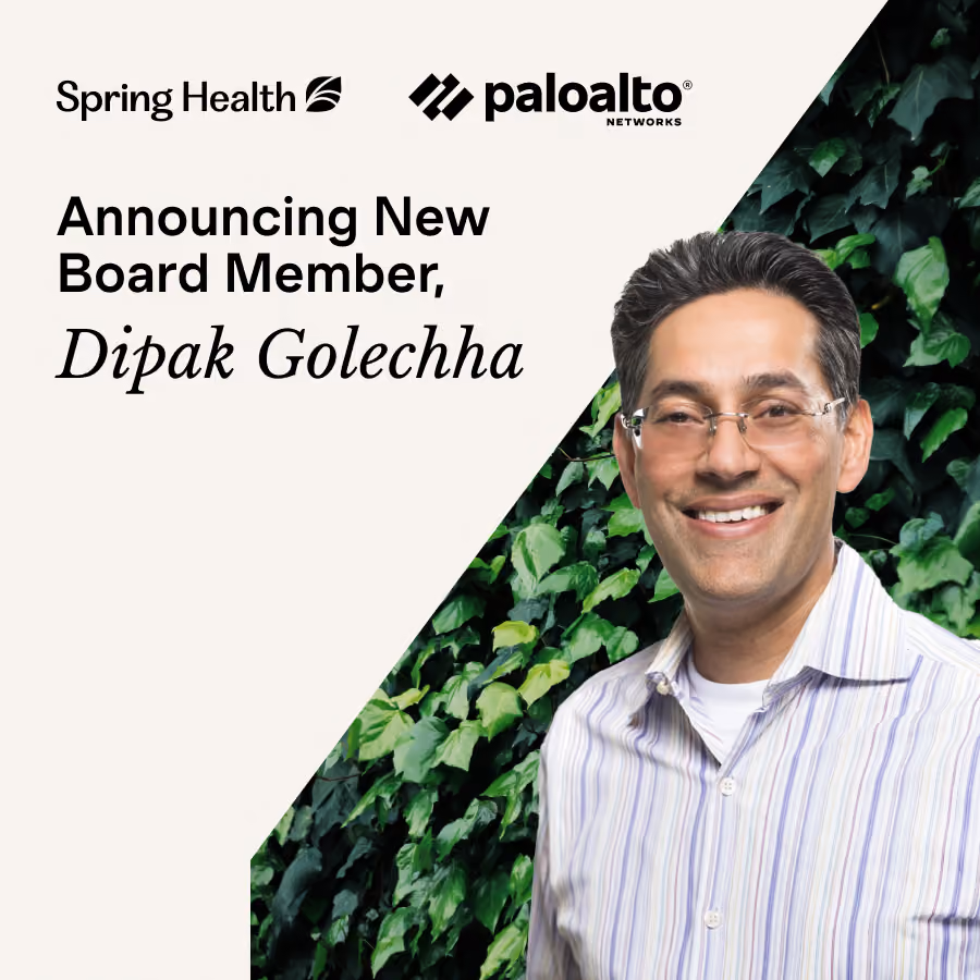 Spring Health Appoints Dipak Golechha, CFO of Palo Alto Networks, to Board of Directors
