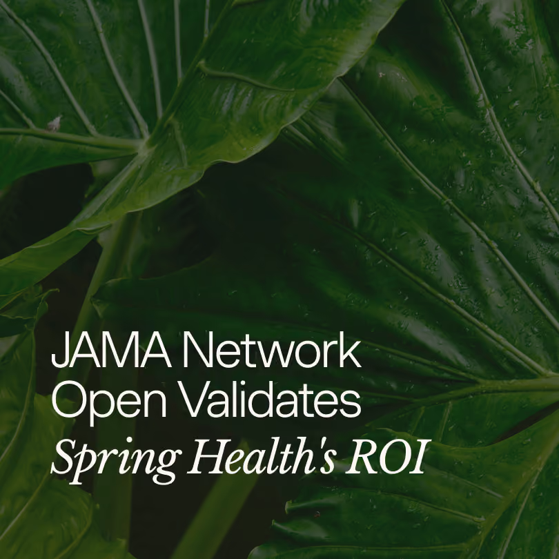Spring Health Study Published in JAMA Network Open Demonstrates 1.9x ROI of Employer-Sponsored Behavioral Health Benefits