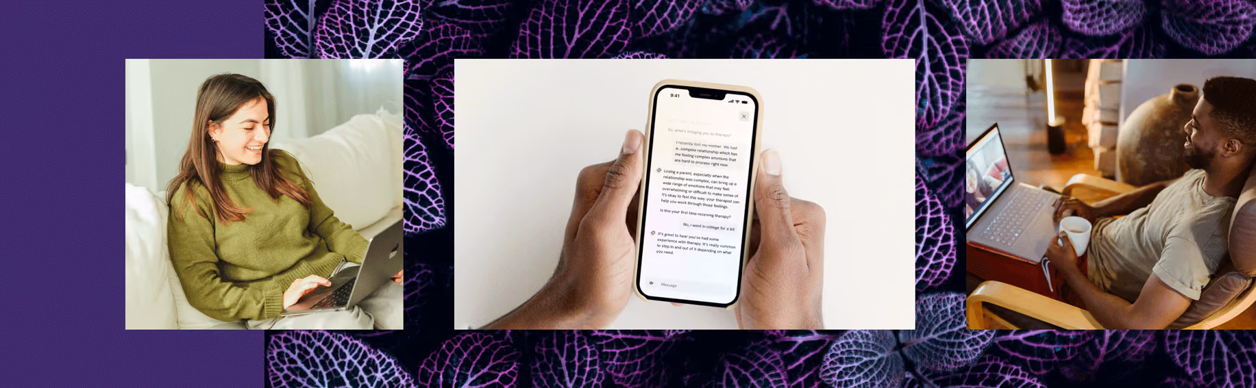 A person getting AI mental health support on their phone