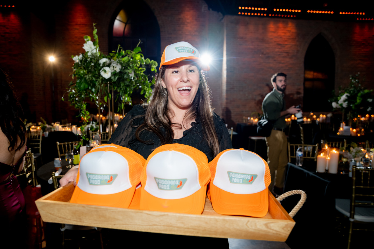 A wedding coordinator doing the heavy lifting at Clementine.
