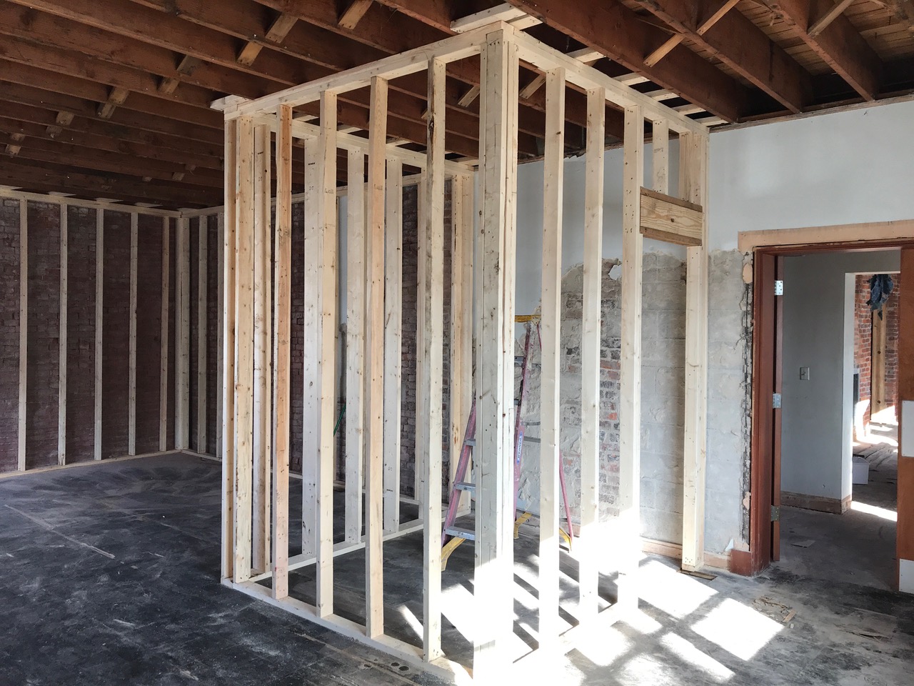 Post demolition, room definition takes shape