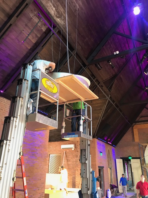 Chandelier installation