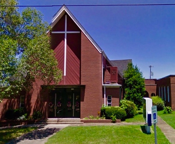 Facade of West Nashville Methodist post 1957