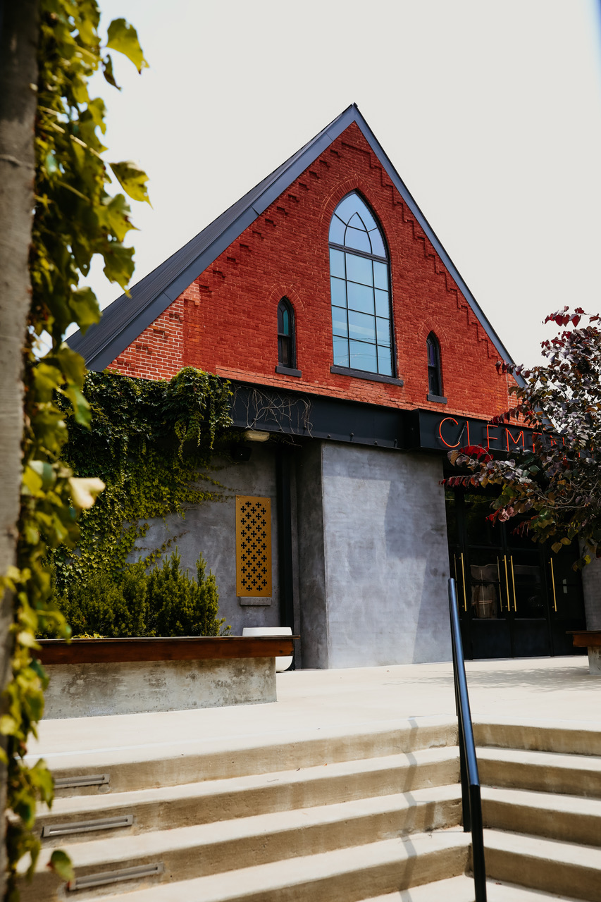 View when entering through the corner gates