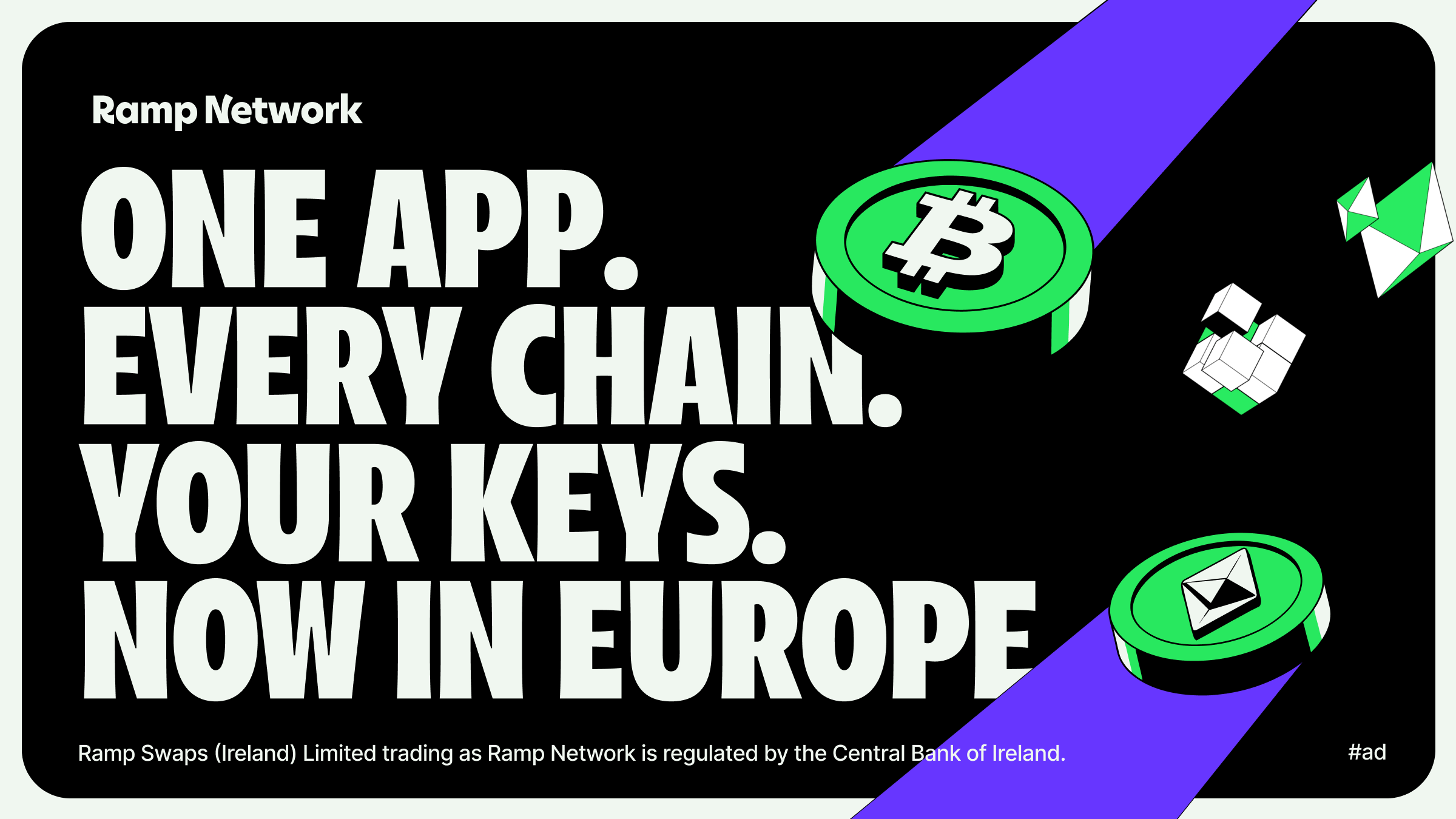 One app. Every chain. Your keys. Now in Europe.