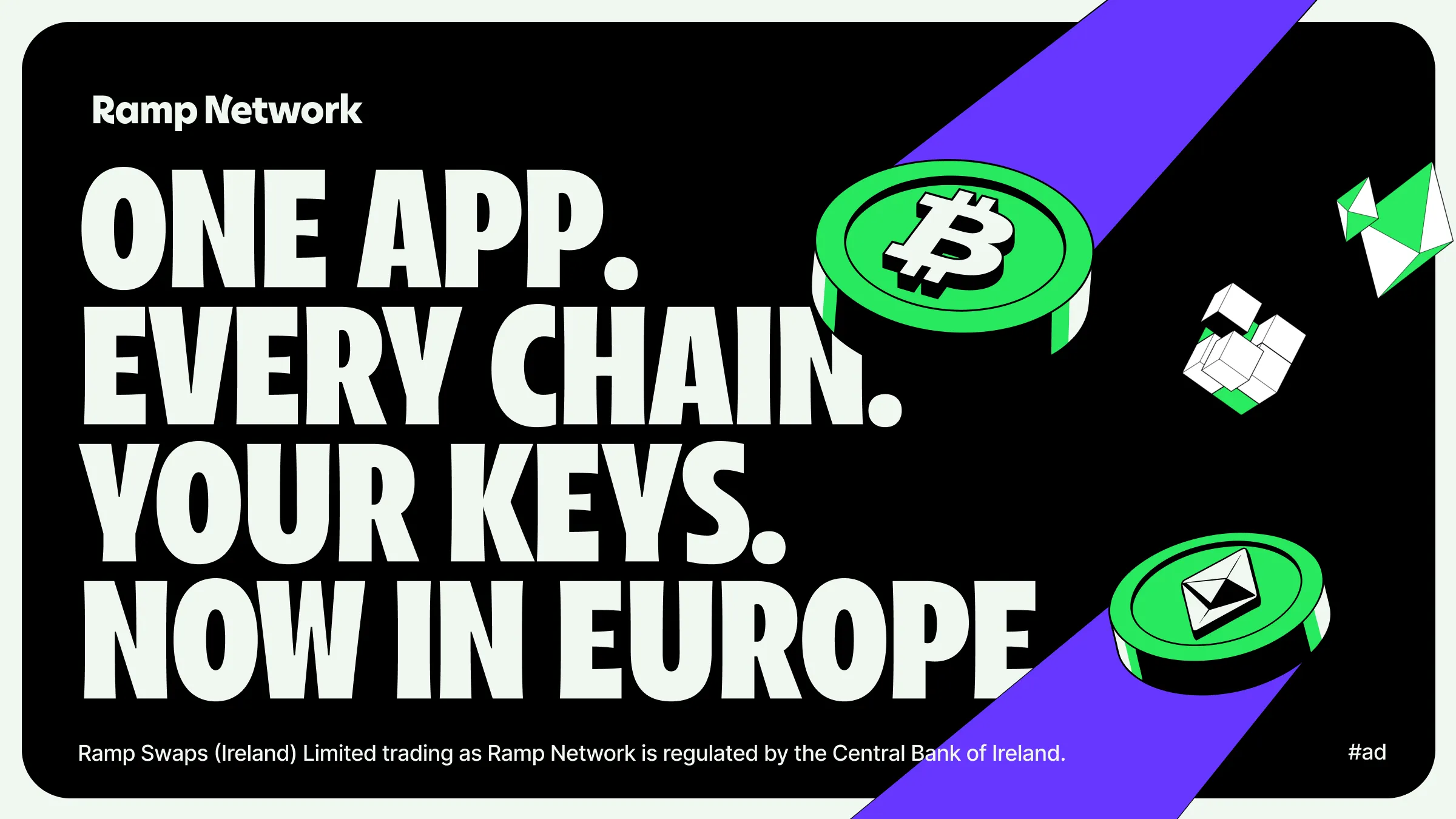 One app. Every chain. Your keys. Now in Europe.