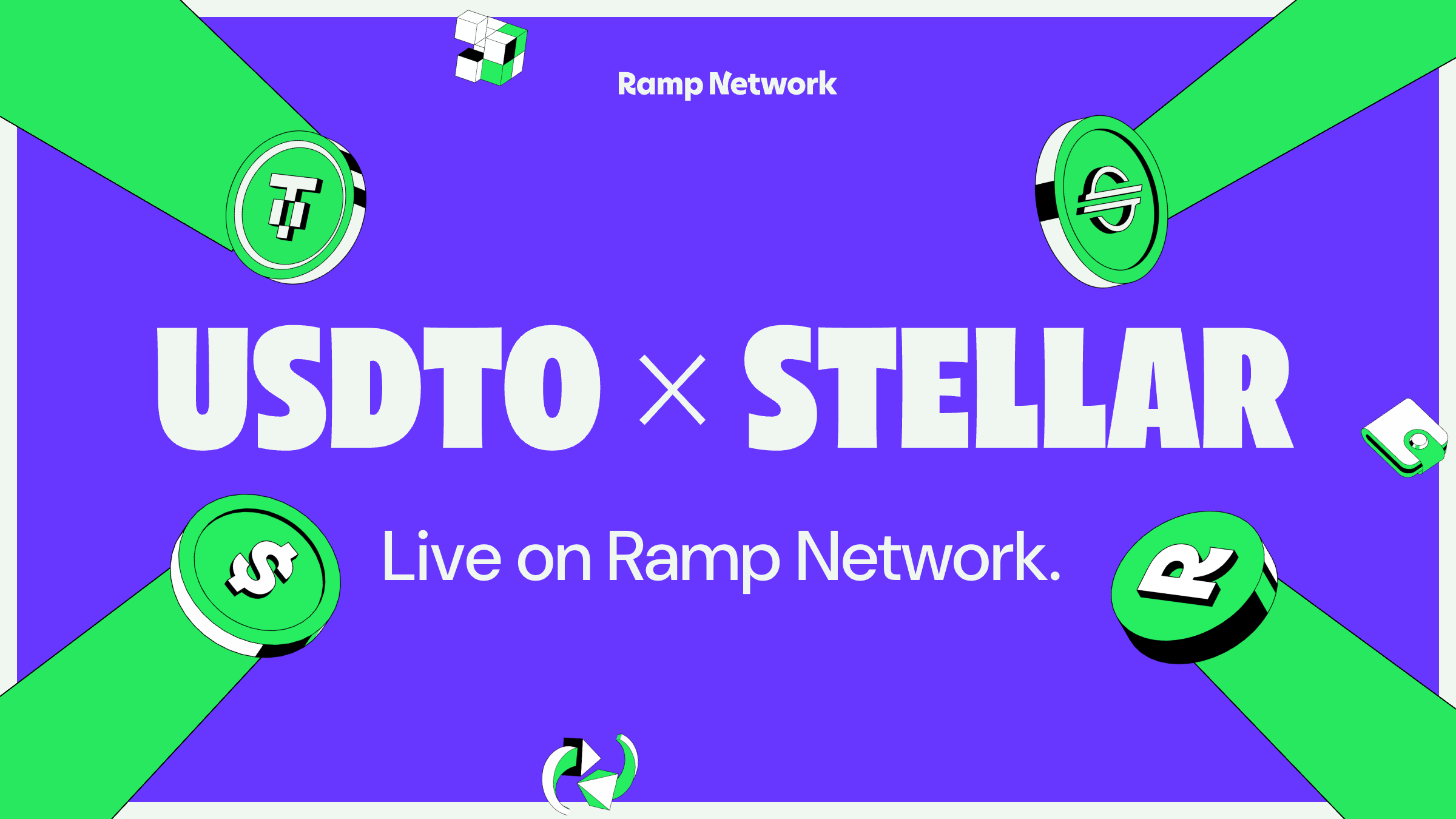 USDT0 x Stellar. Live on Ramp Network.