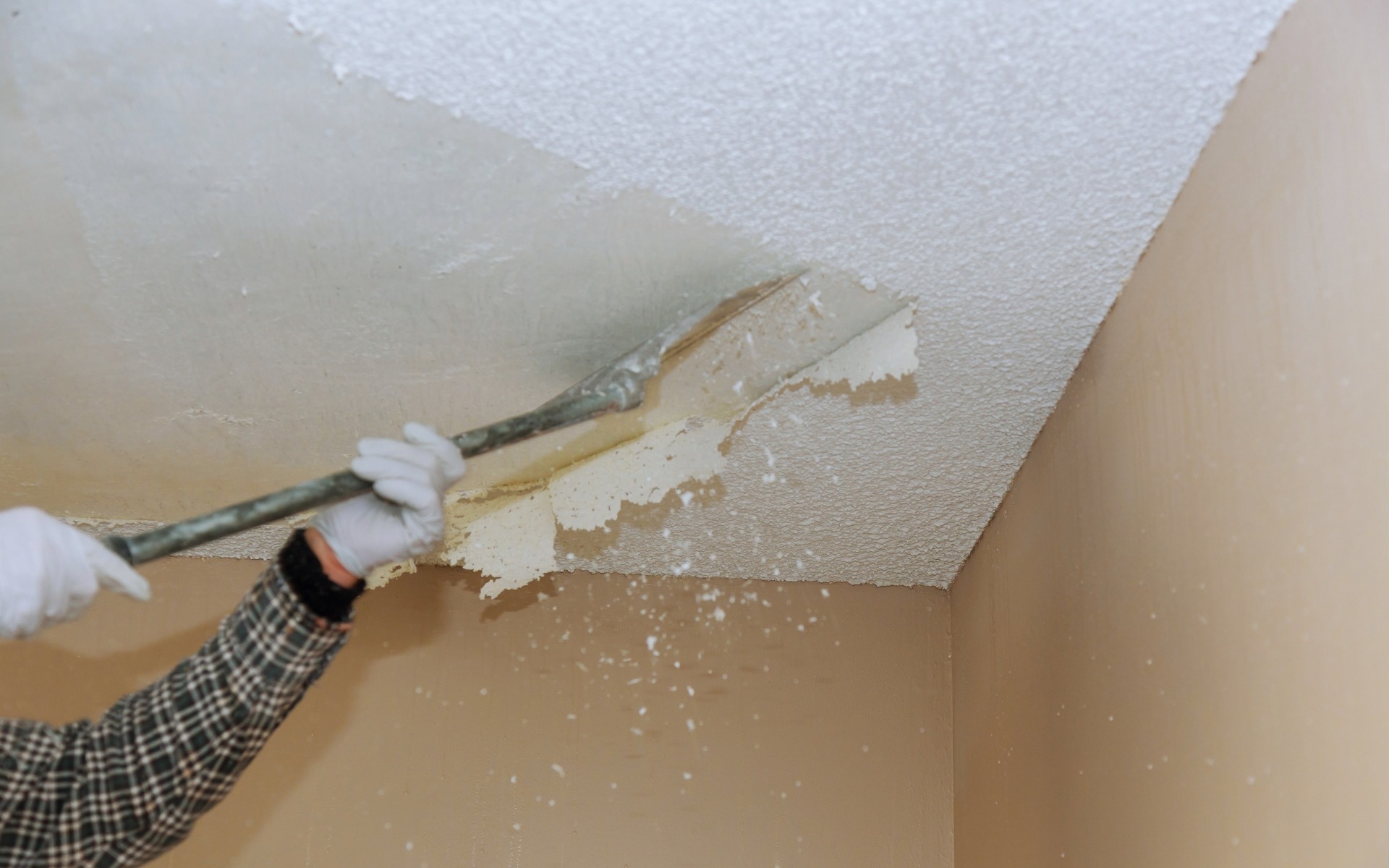 Home Ceiling Drywall Demolition Popcorn Ceiling Texture