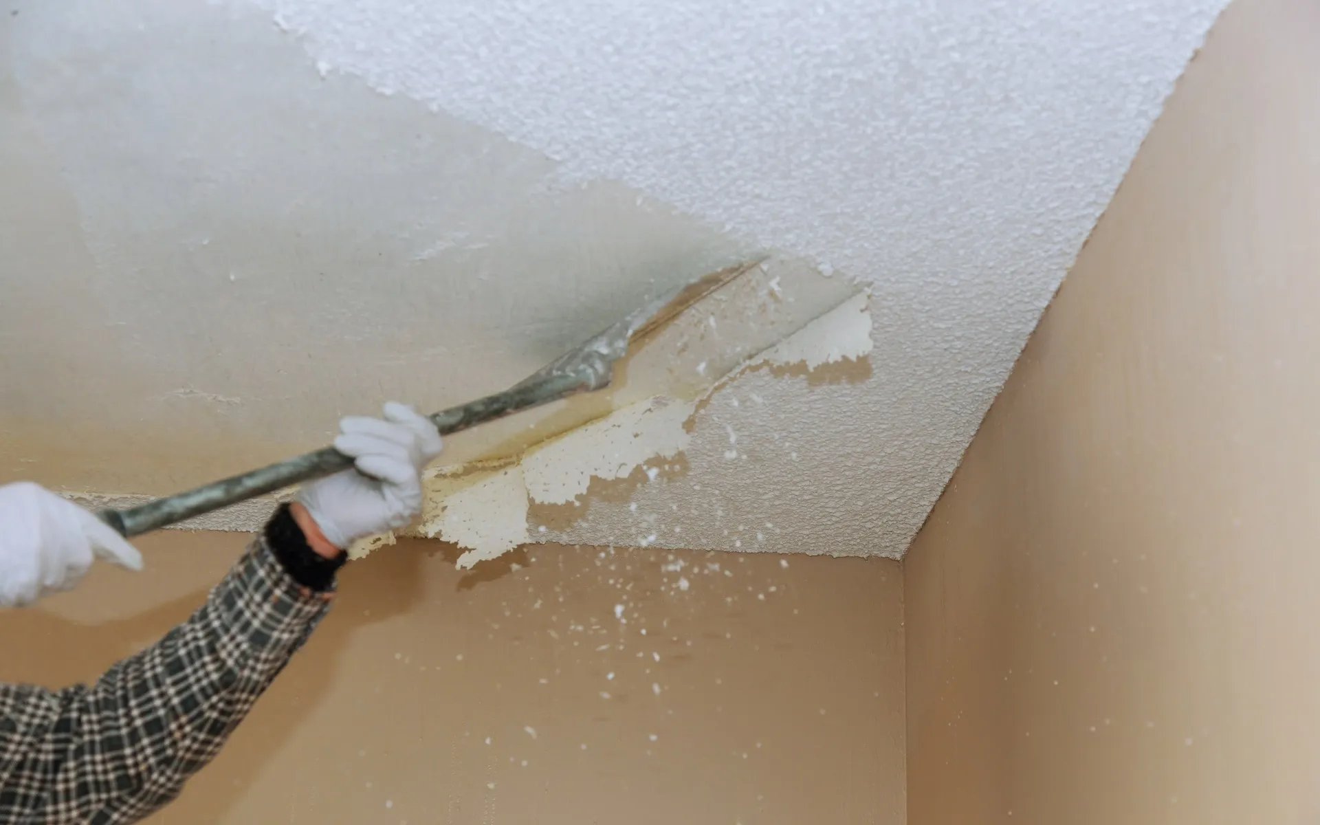 Home Ceiling Drywall Demolition Popcorn Ceiling Texture