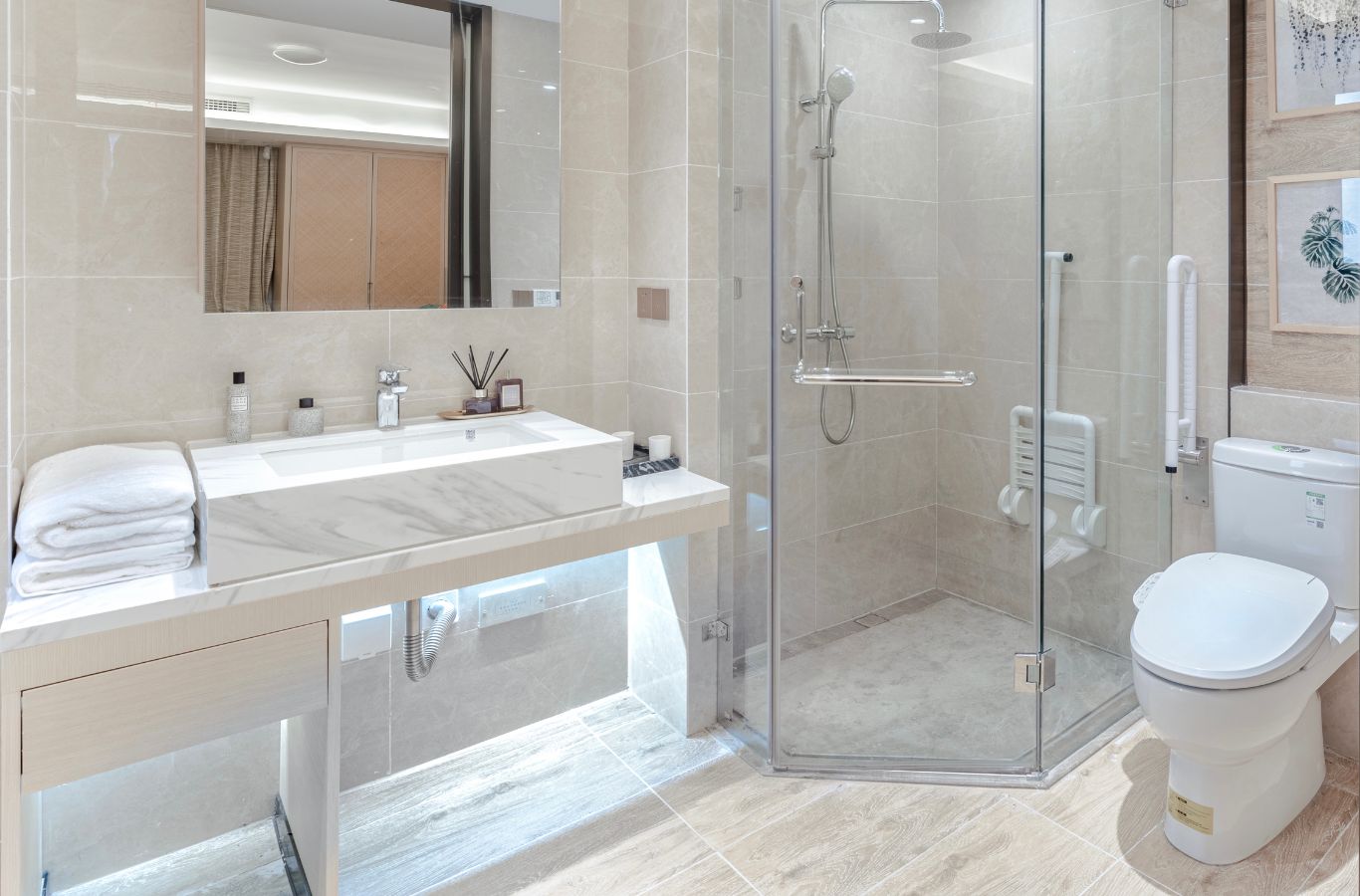 A NEW DAY Construction team member delivering professional bathroom remodeling in Mill Creek, WA, using quality tools and expert techniques.