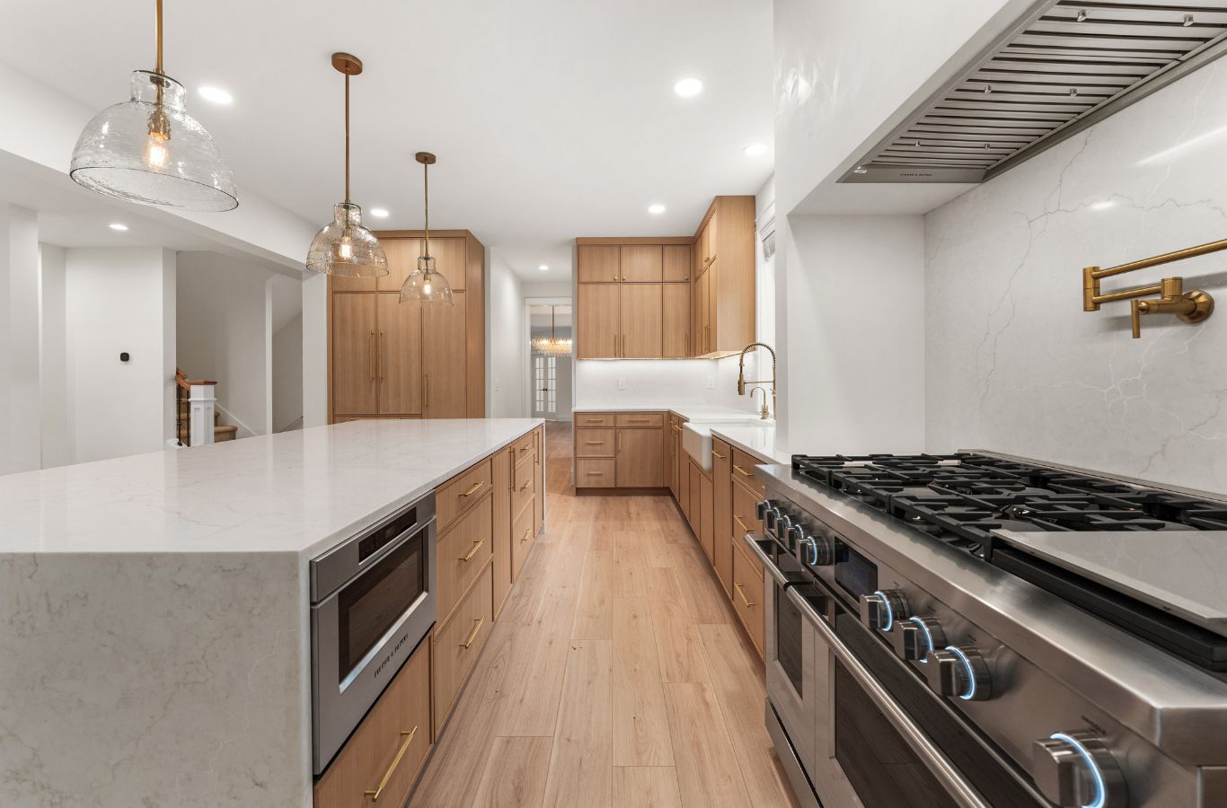 A NEW DAY Construction specialist upgrading a kitchen in Kirkland, WA, illustrating the value of hiring local remodeling experts for functional and stylish results.