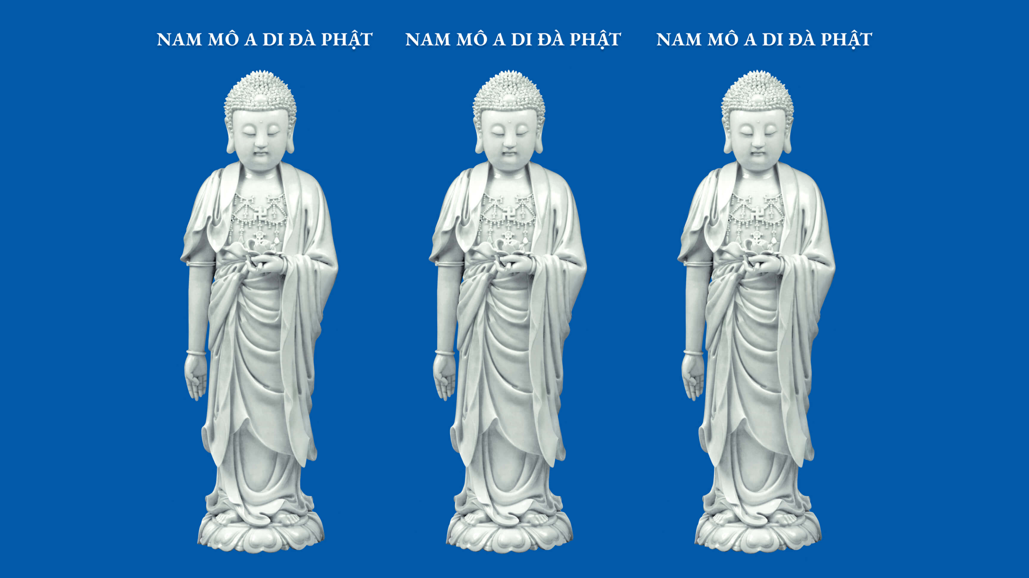 Tây Phương Tam Thánh bạch ngọc nền xanh, Tịnh Tông Học Hội AMTB