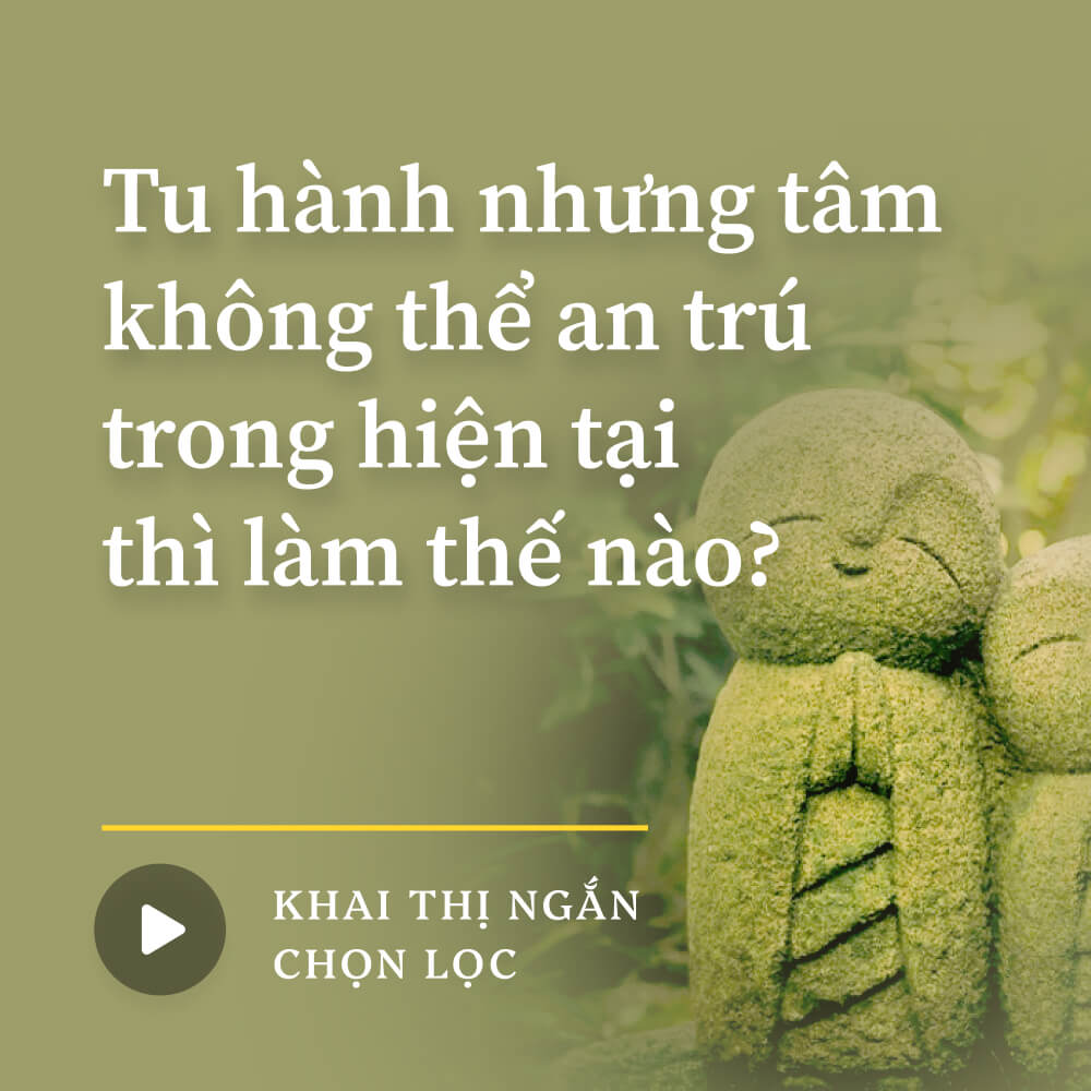 Tu hành nhưng tâm không thể an trú trong hiện tại thì làm thế nào?