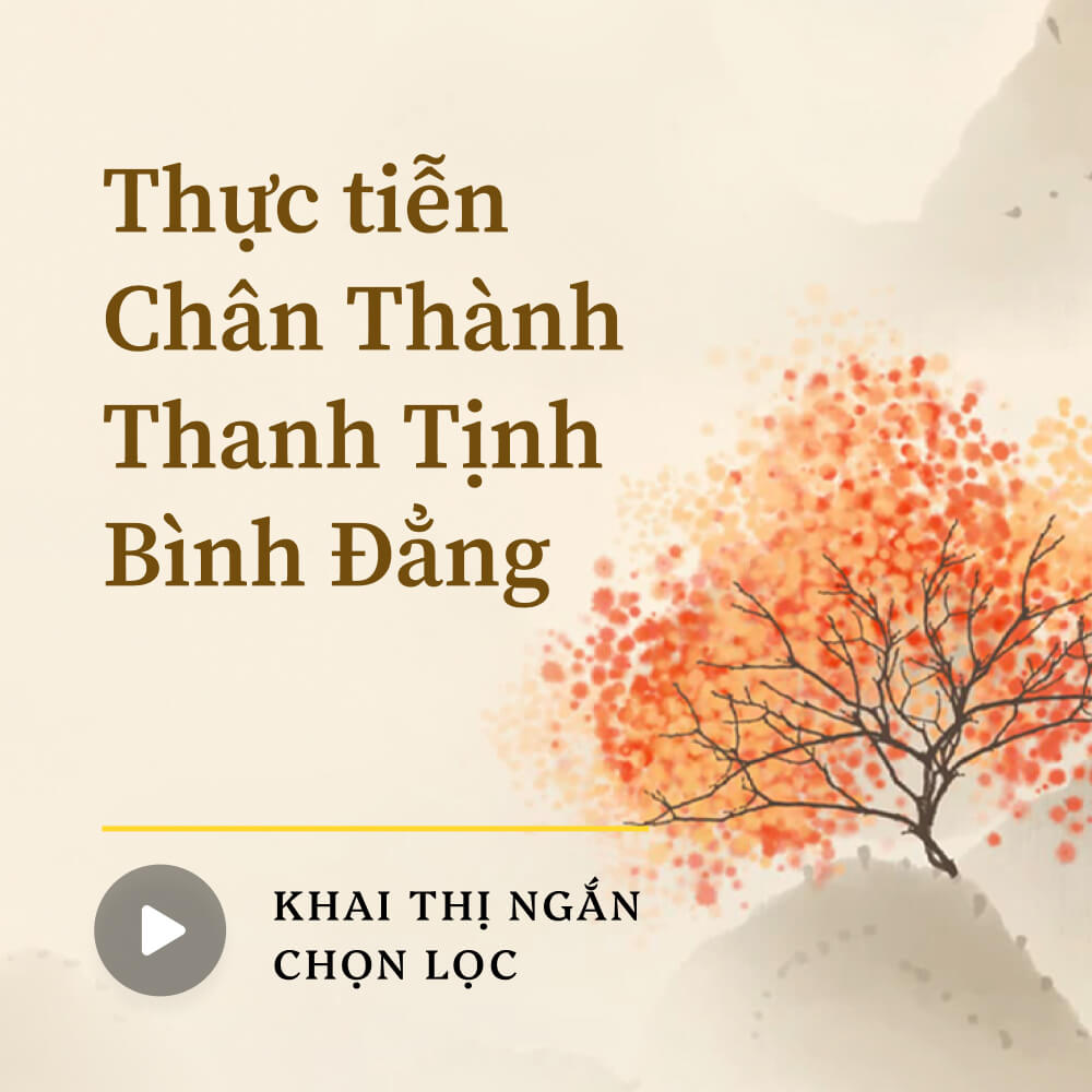 Thực tiễn Chân Thành - Thanh Tịnh - Bình Đẳng