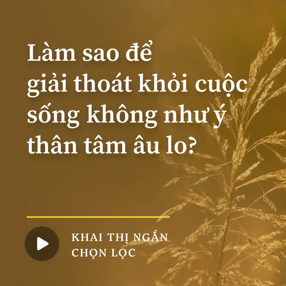 Làm sao để giải thoát khỏi cuộc sống không như ý thân tâm âu lo?