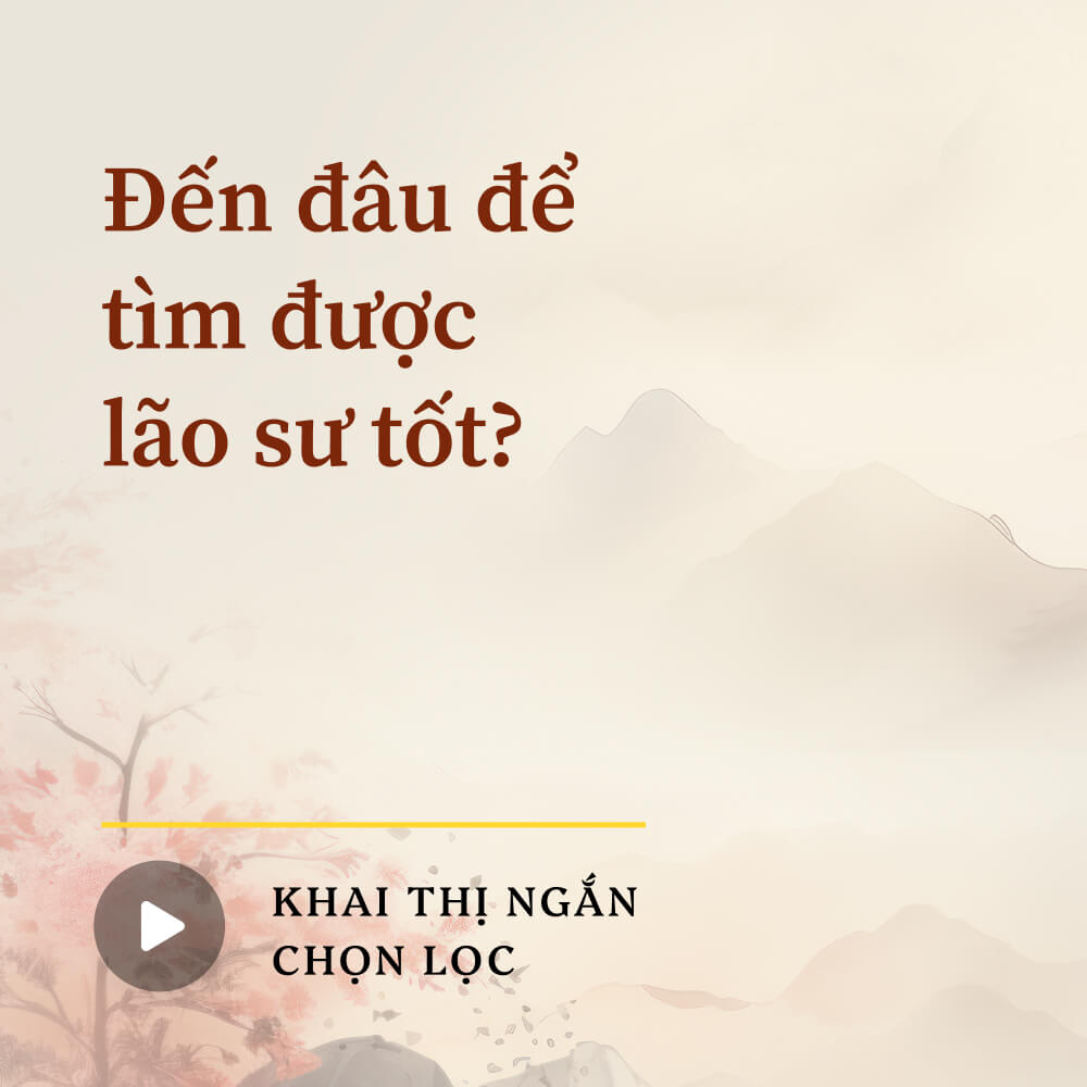 Đến đâu để tìm được lão sư tốt?