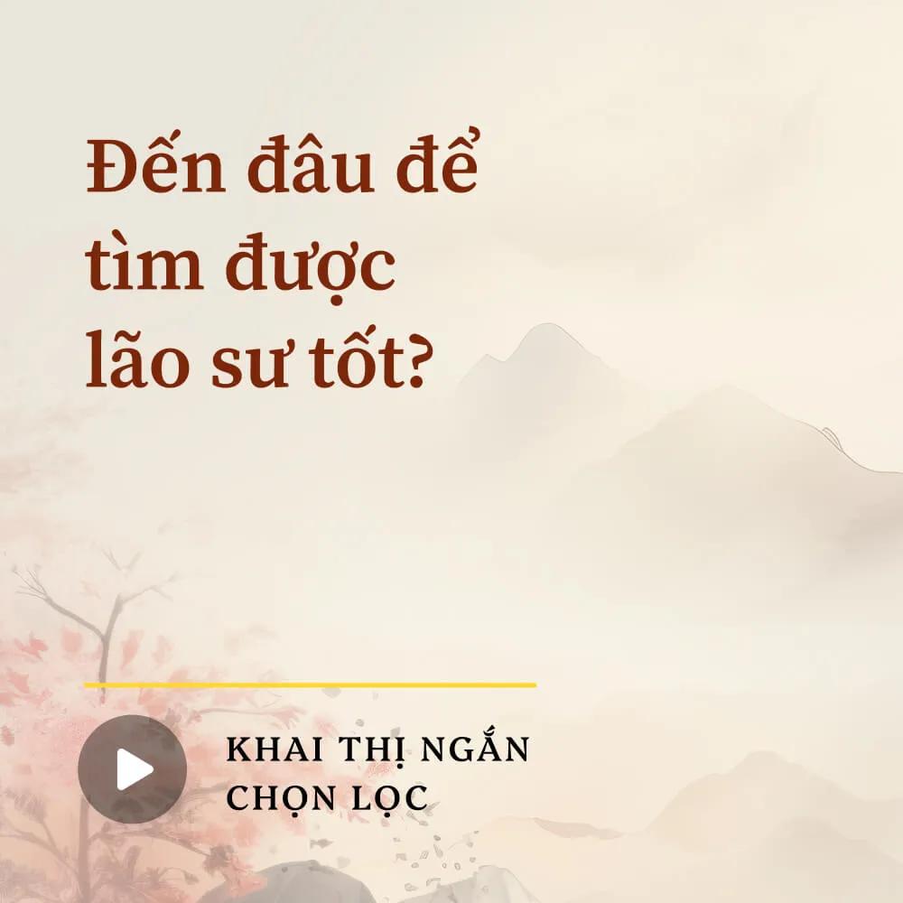 Đến đâu để tìm được lão sư tốt?