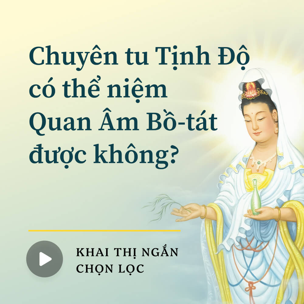 Chuyên tu Tịnh Độ có thể niệm Quan Âm Bồ-tát được không?