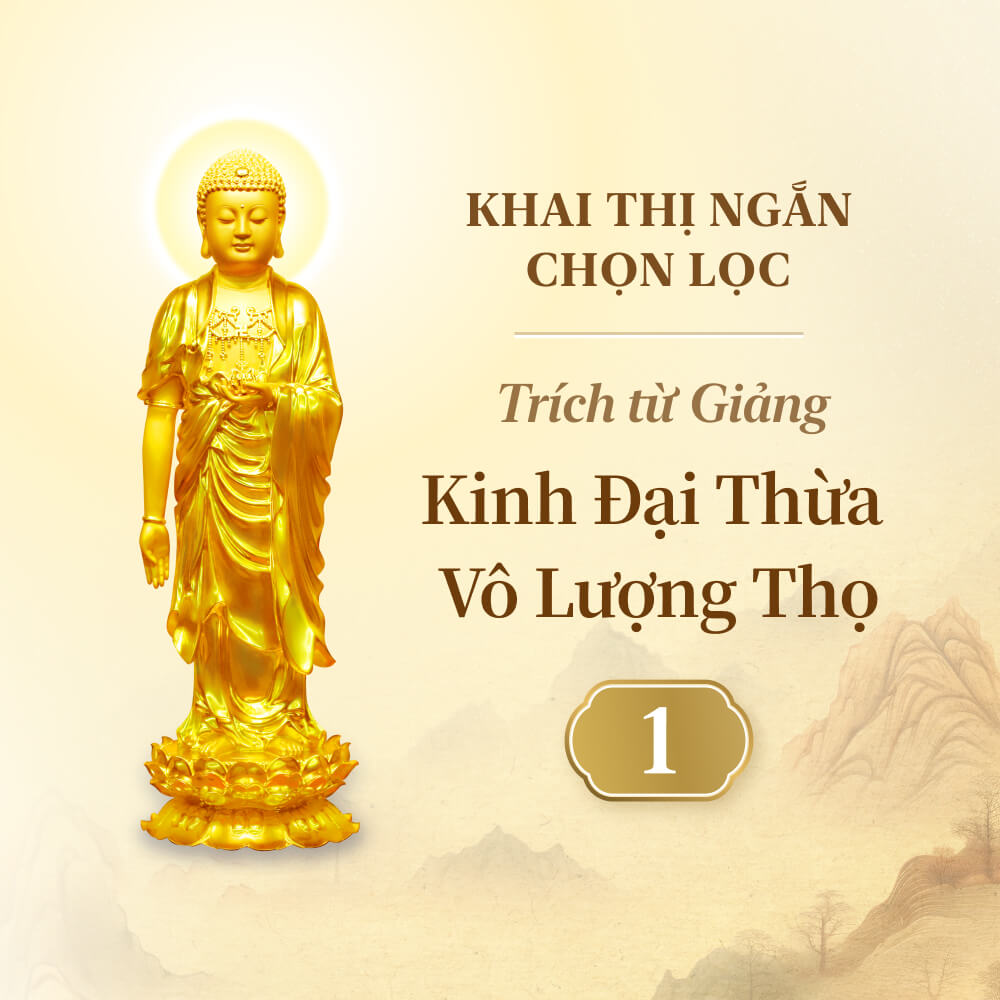 Khai Thị Ngắn Chọn Lọc - Trích từ giảng Kinh Đại Thừa Vô Lượng Thọ 1