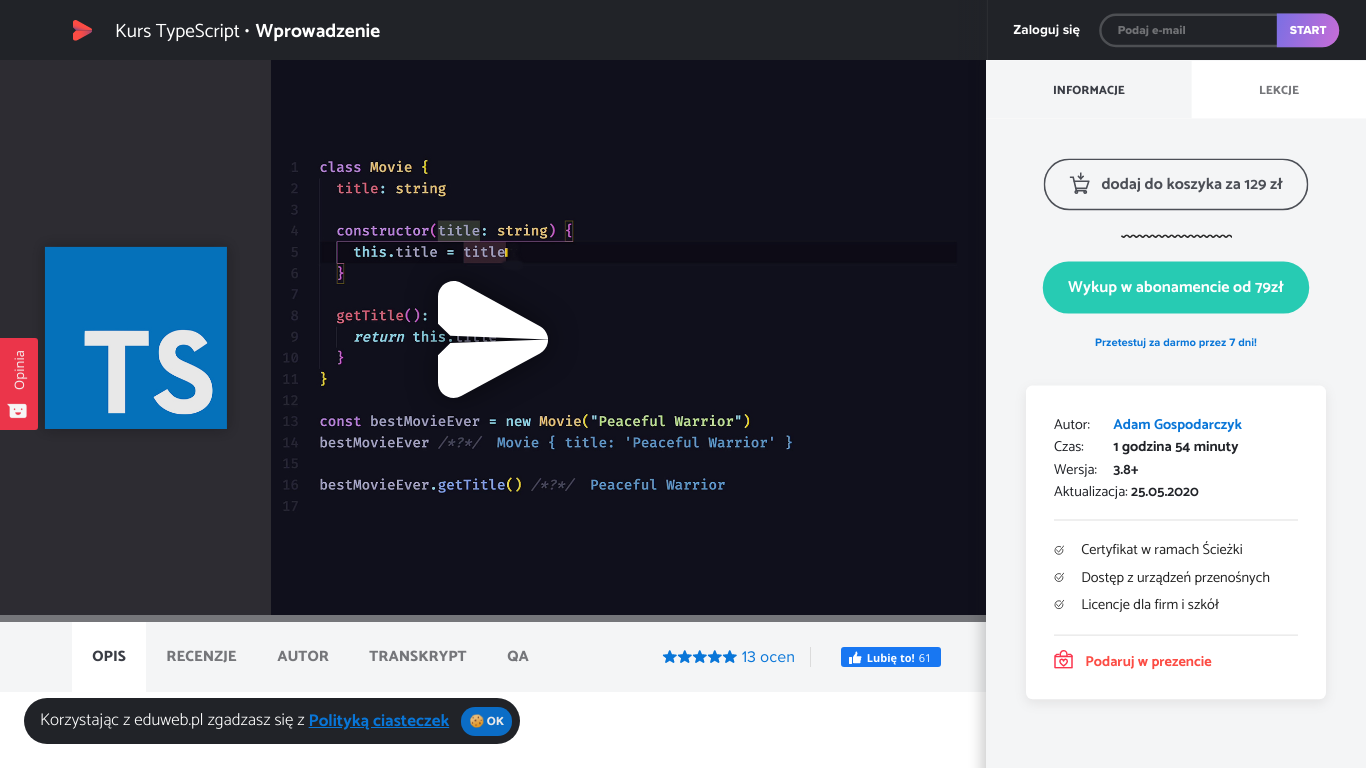 Kurs TypeScript
