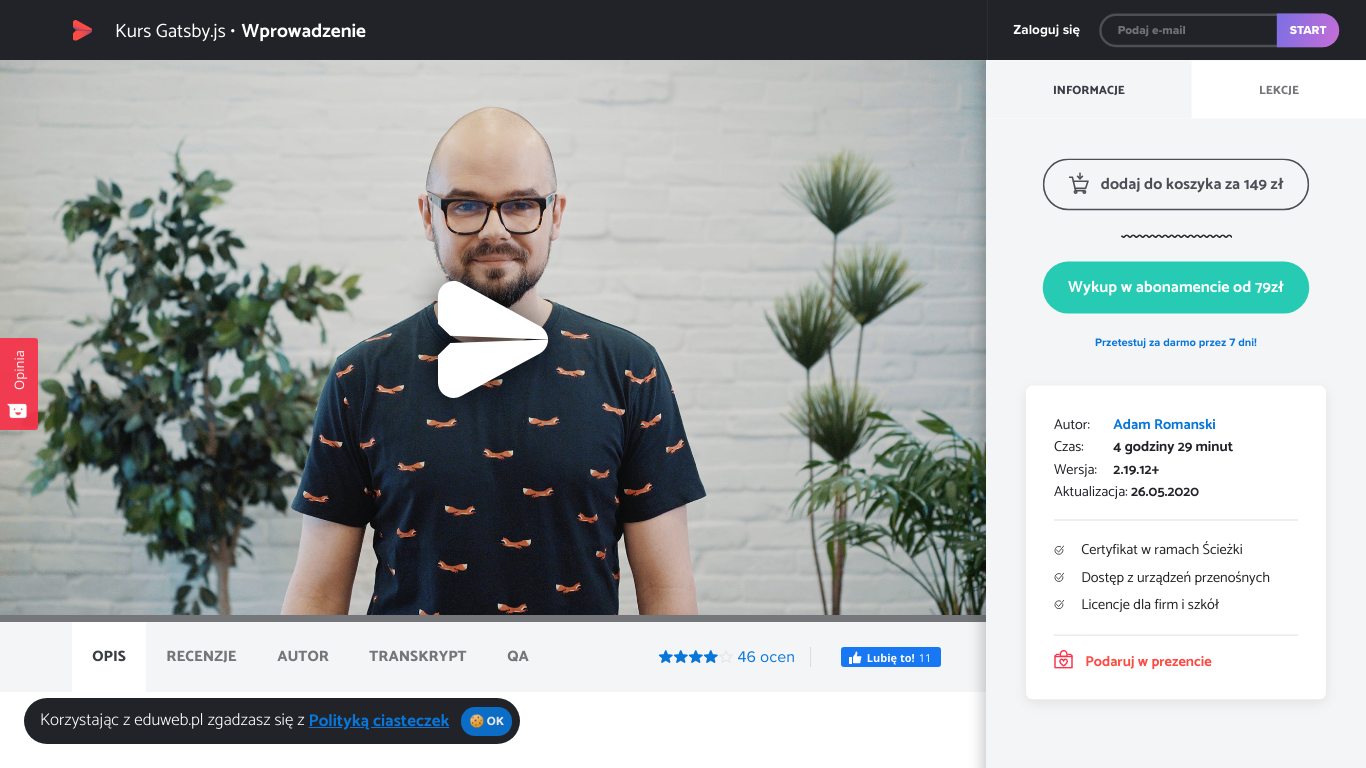 Kurs Gatsby.js