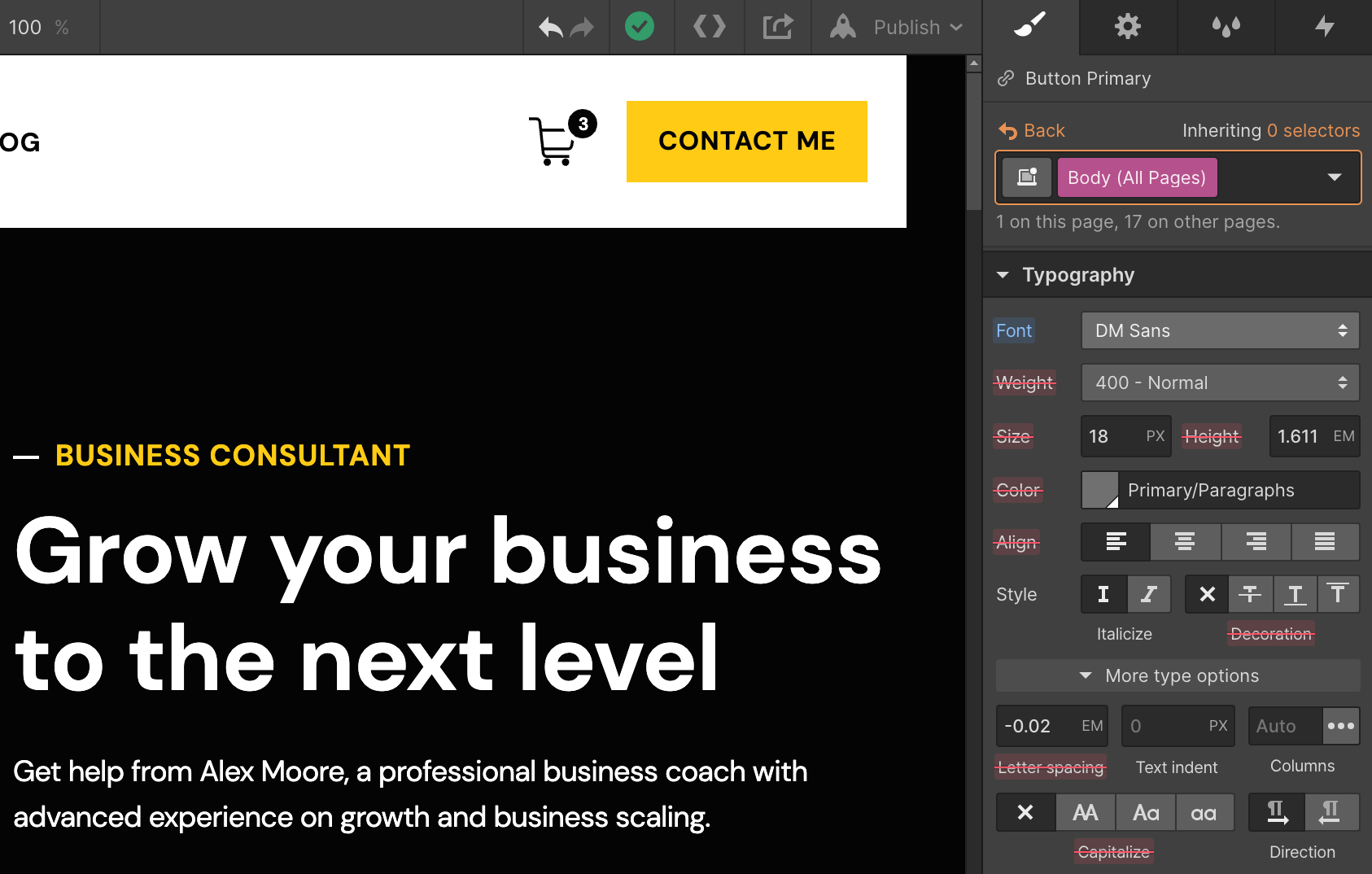 Typography - Consultant Webflow Template