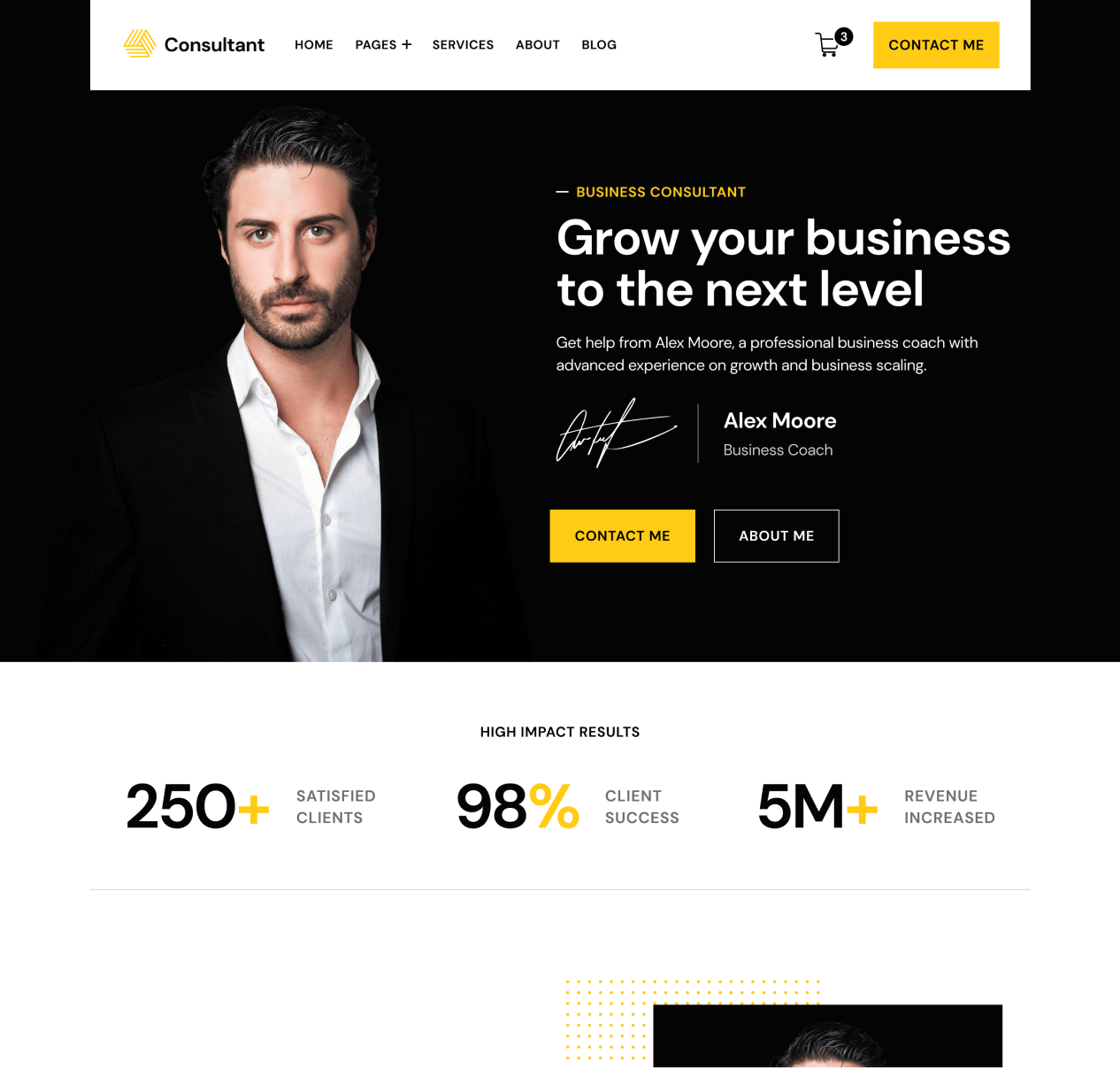 Consultant - Home page - Consultant and Business Coach Webflow Template