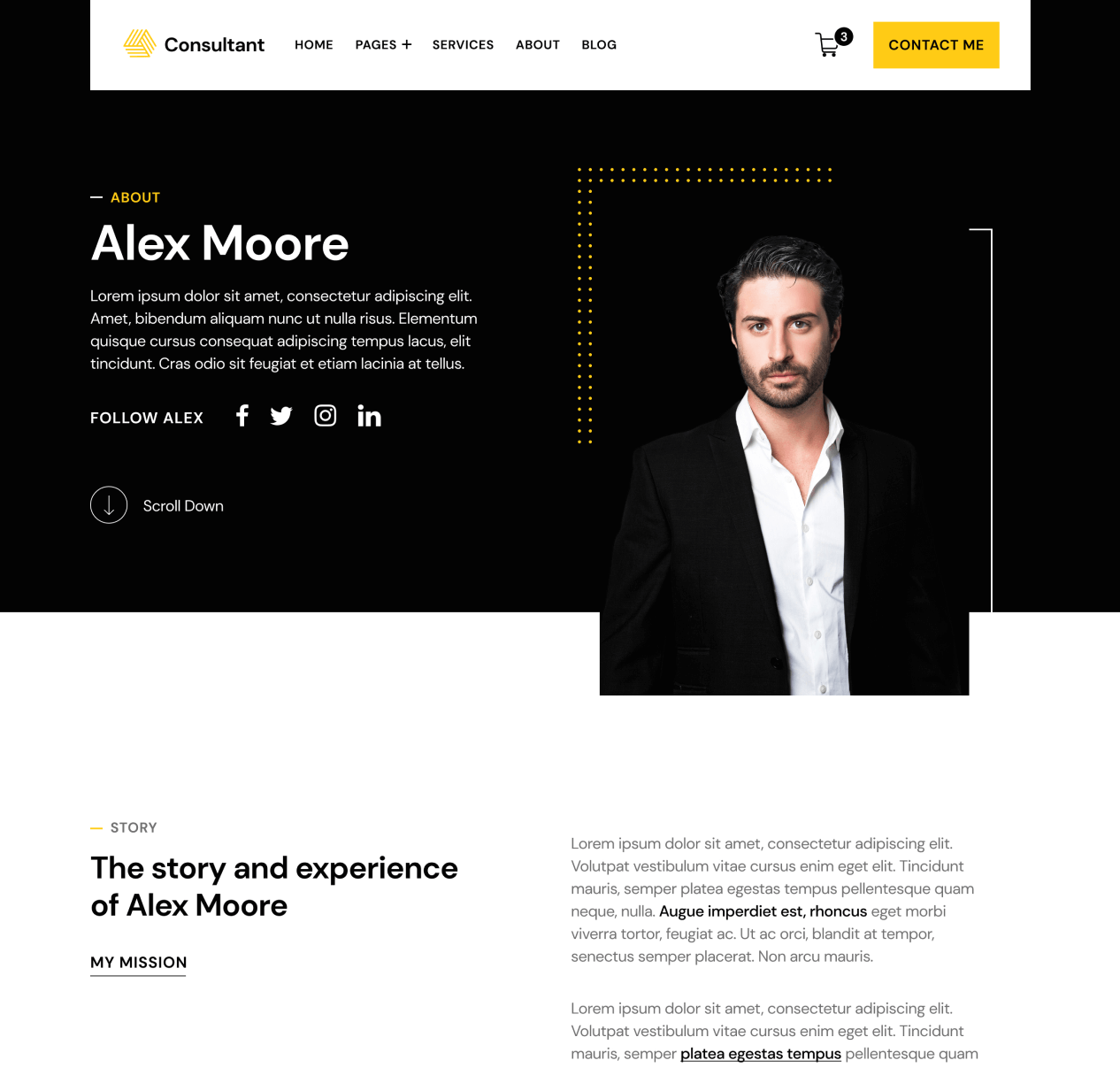 Consultant - About page - Consultant and Business Coach Webflow Template