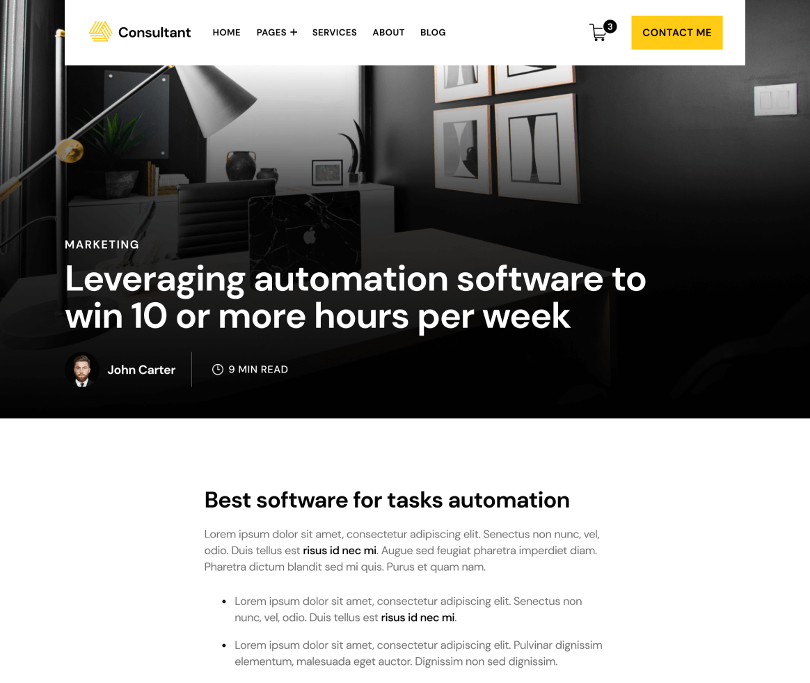 Consultant - Blog Post page - Consultant and Business Coach Webflow Template
