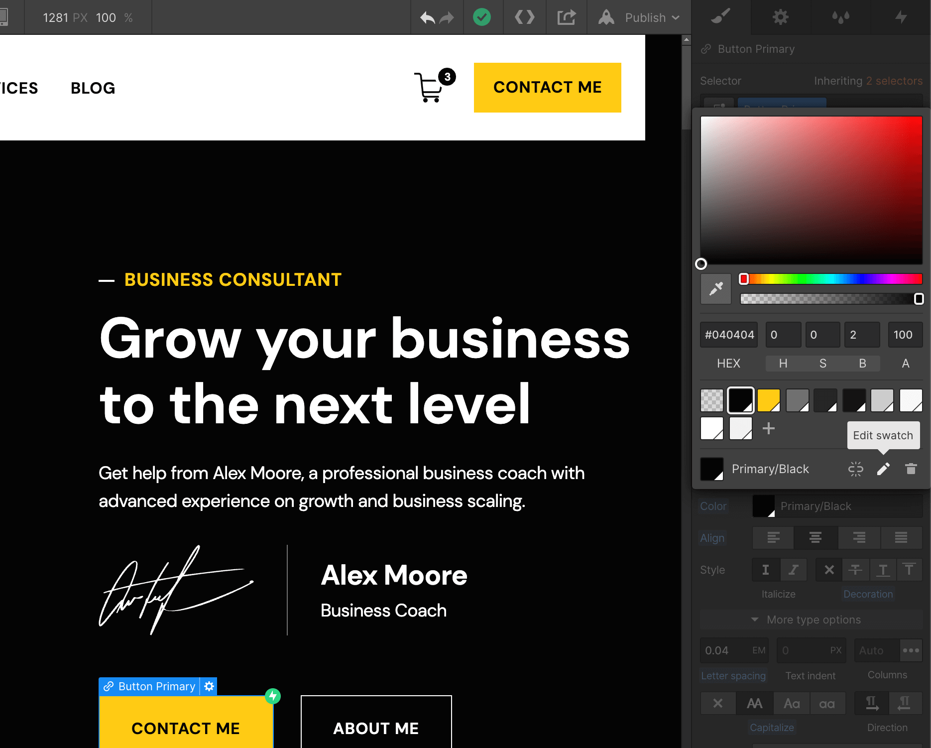Colors - Consultant Webflow Template