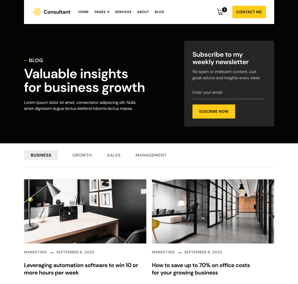 Consultant - Single Service page - Consultant and Business Coach Webflow Template