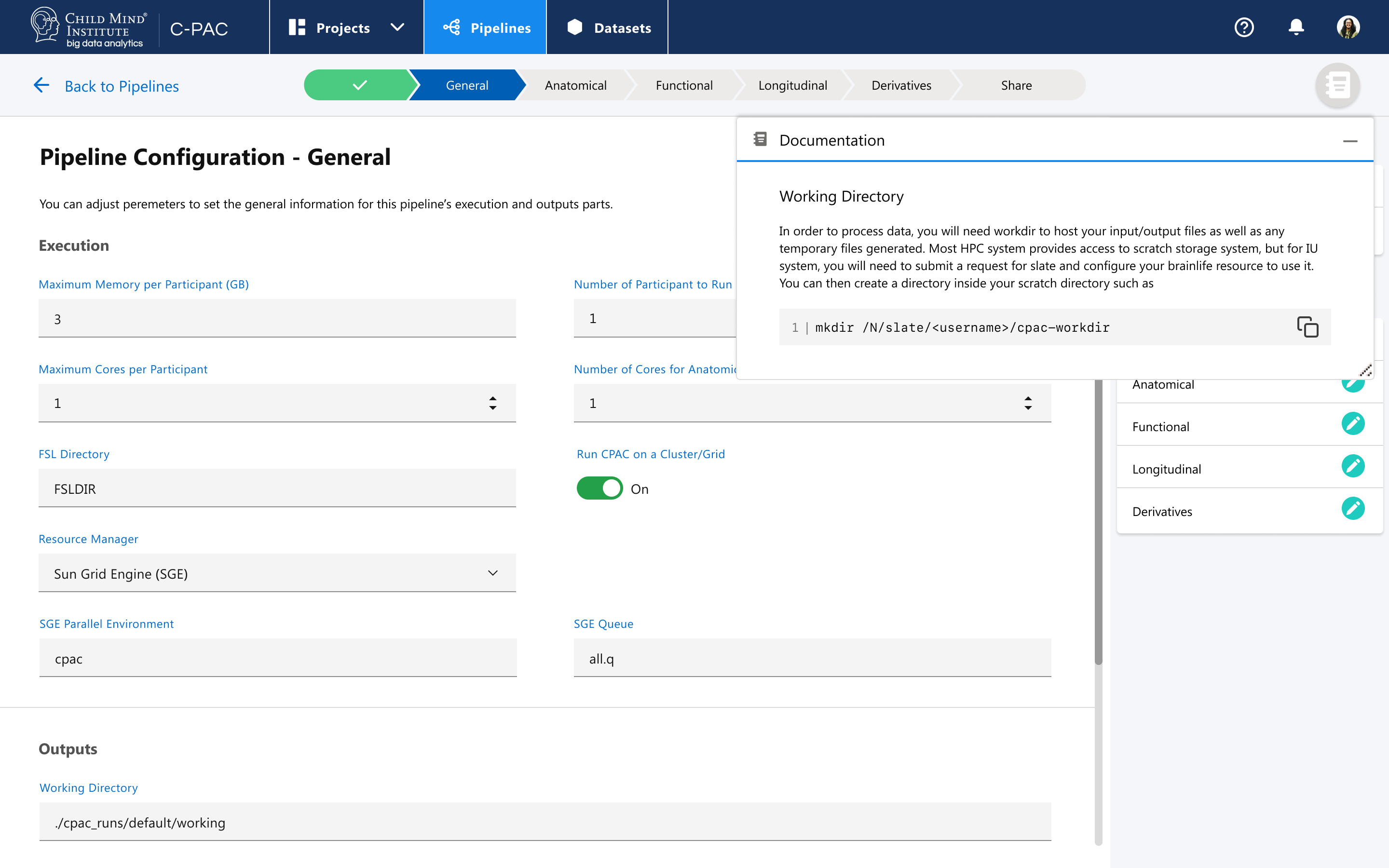 Interface for customizing chart colors