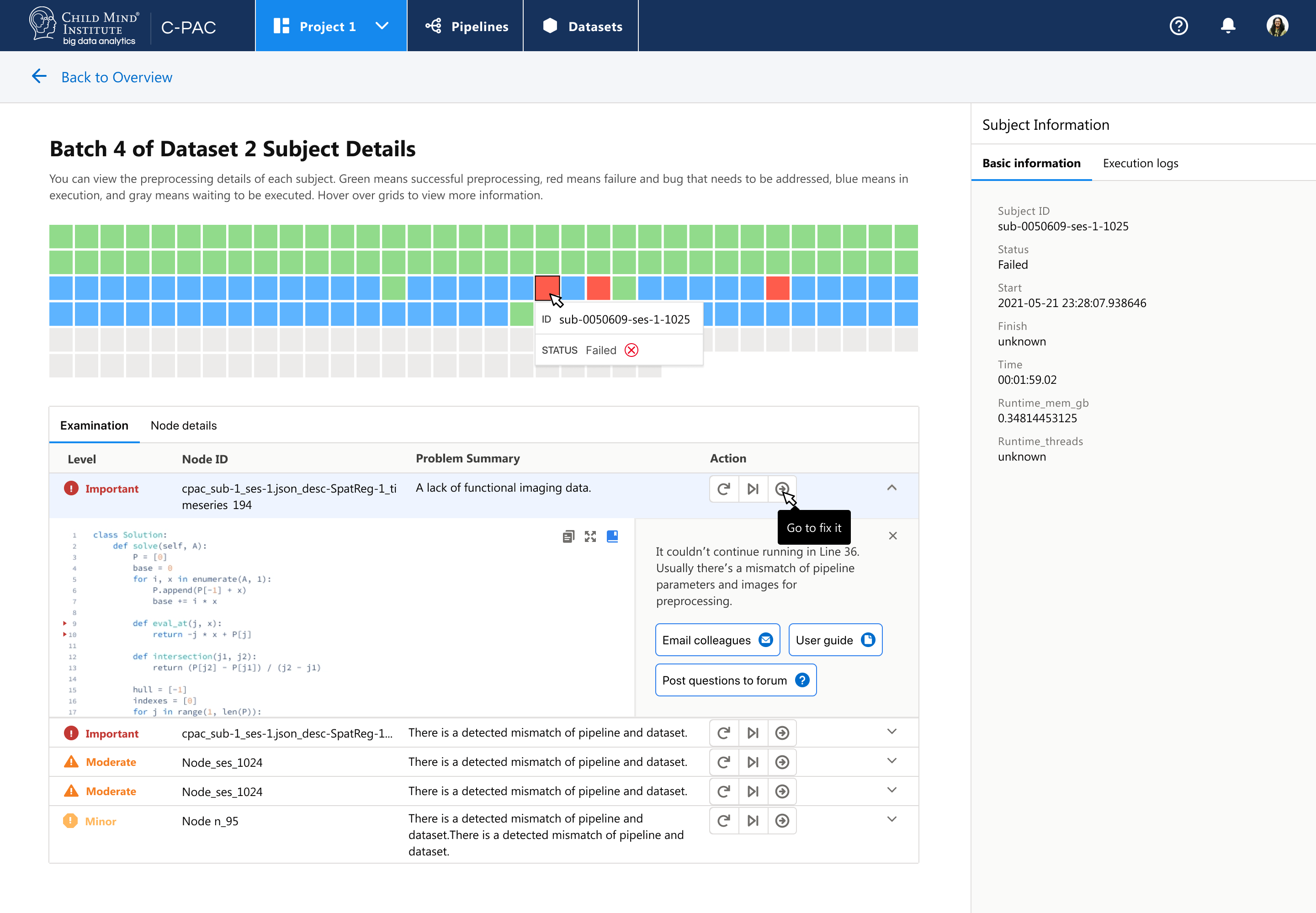 Interface for customizing chart colors