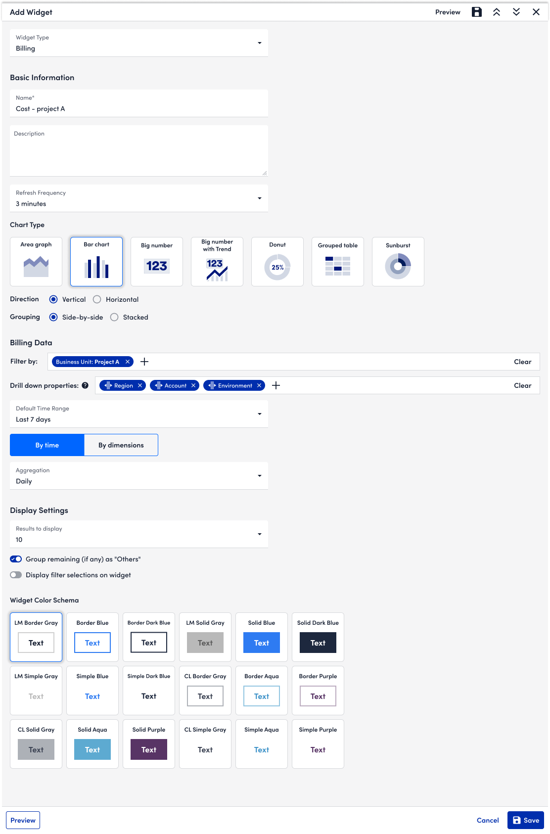 Landing page of Synthetics step- a stacked area chart with a detailed table