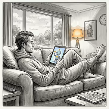 man resting