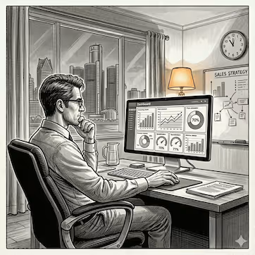 working late