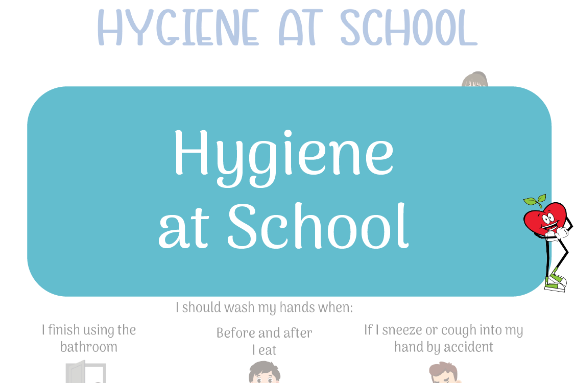 Hygiene at School Happy Apple Leaning