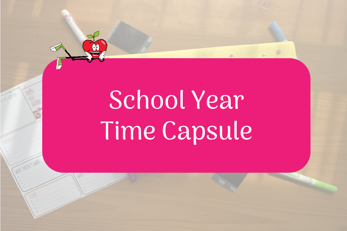 School Year Time Capsule Happy Apple Laying Down