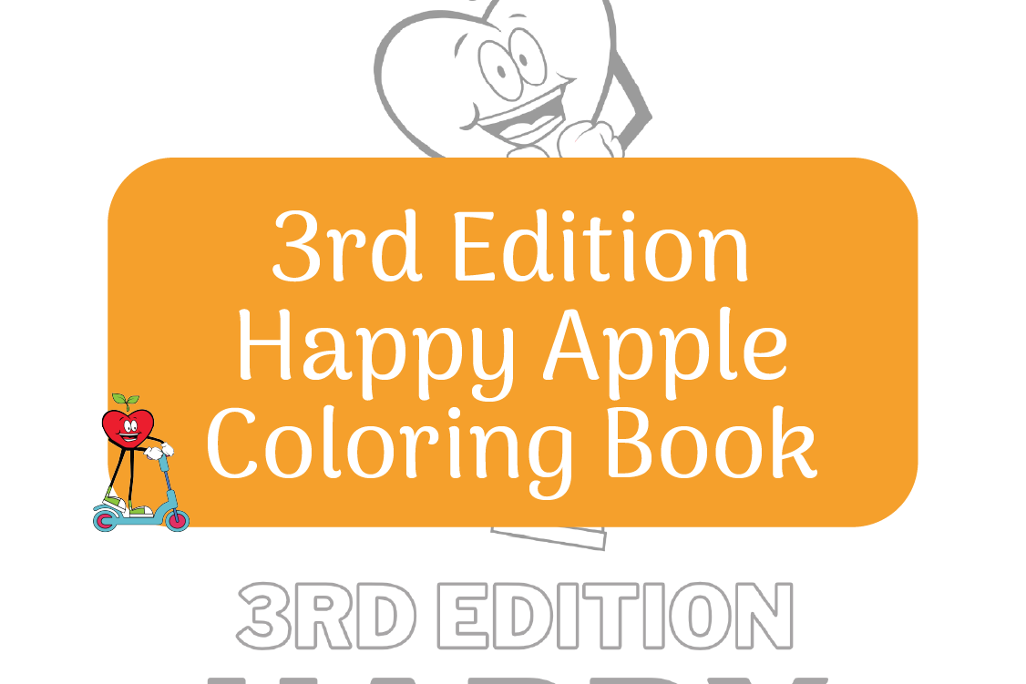 3rd Edition Happy Apple Coloring Book Happy Apple on Scooter
