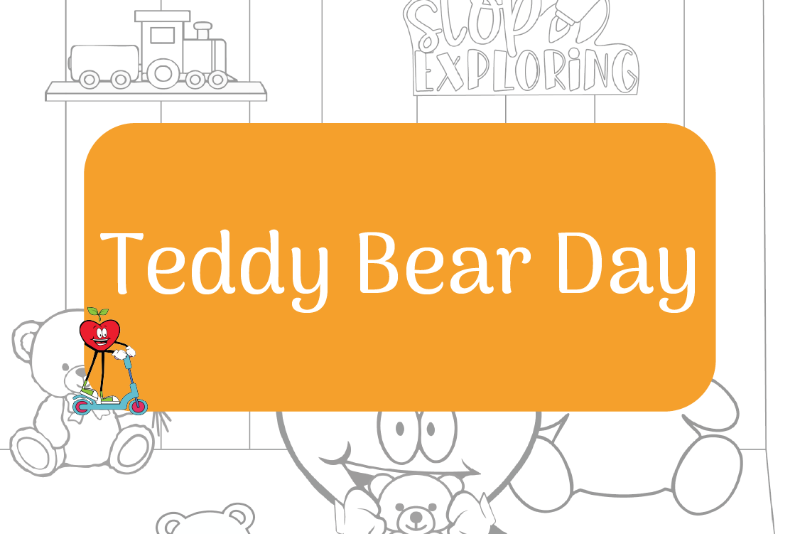 Teddy Bear Day Happy Apple Riding Scooter
