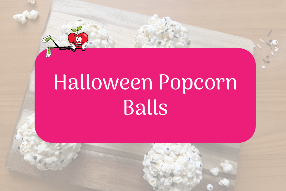 Halloween Popcorn Balls Happy Apple Laying Down
