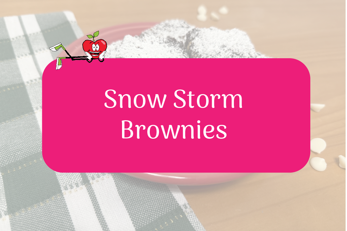Snow Storm Brownies Happy Apple Laying Down