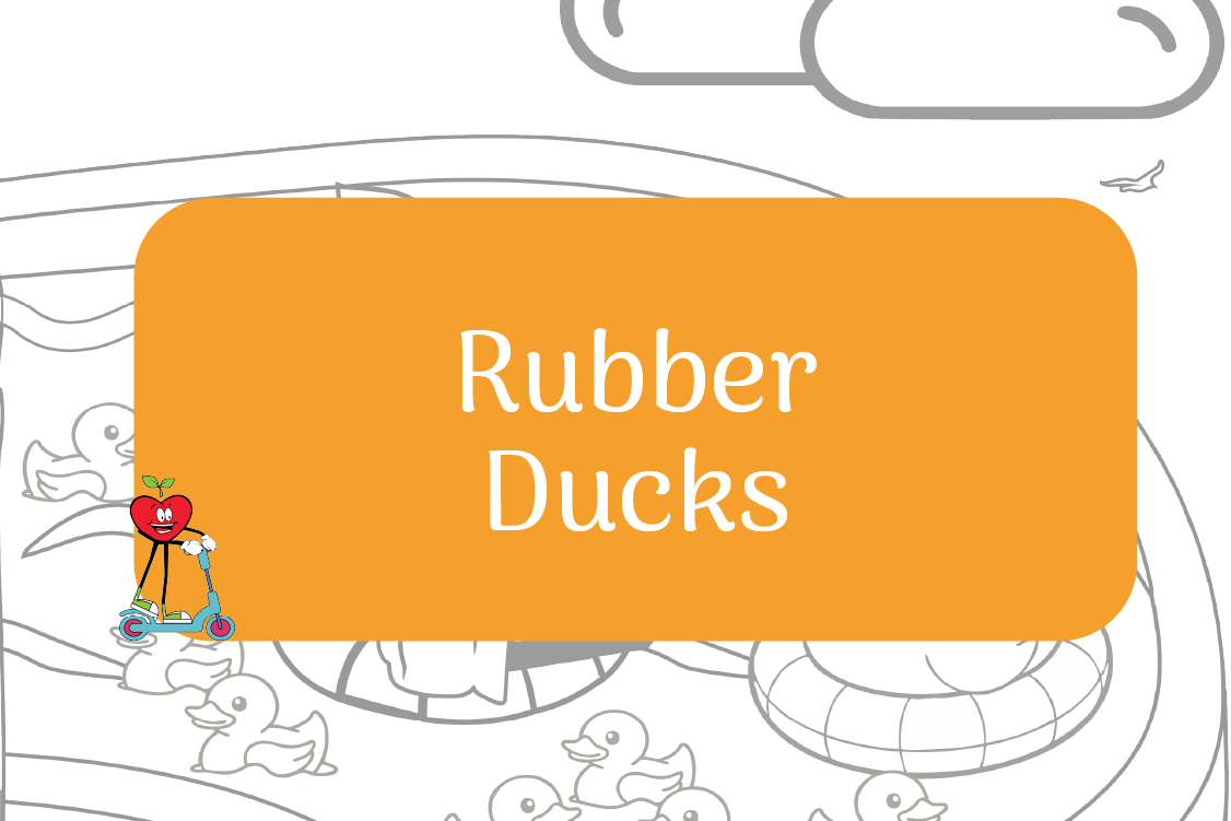 Rubber Ducks Happy Apple Riding Scooter