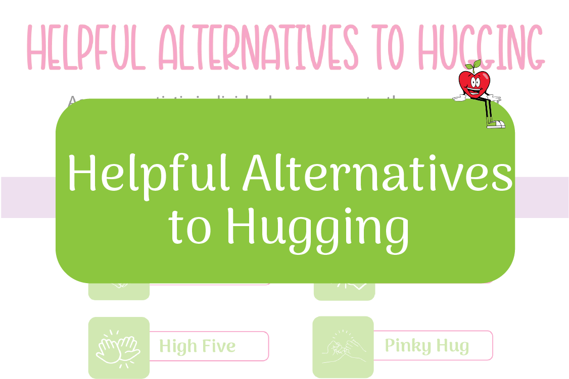 Helpful Alternatives to Hugging Happy Apple Sitting Down