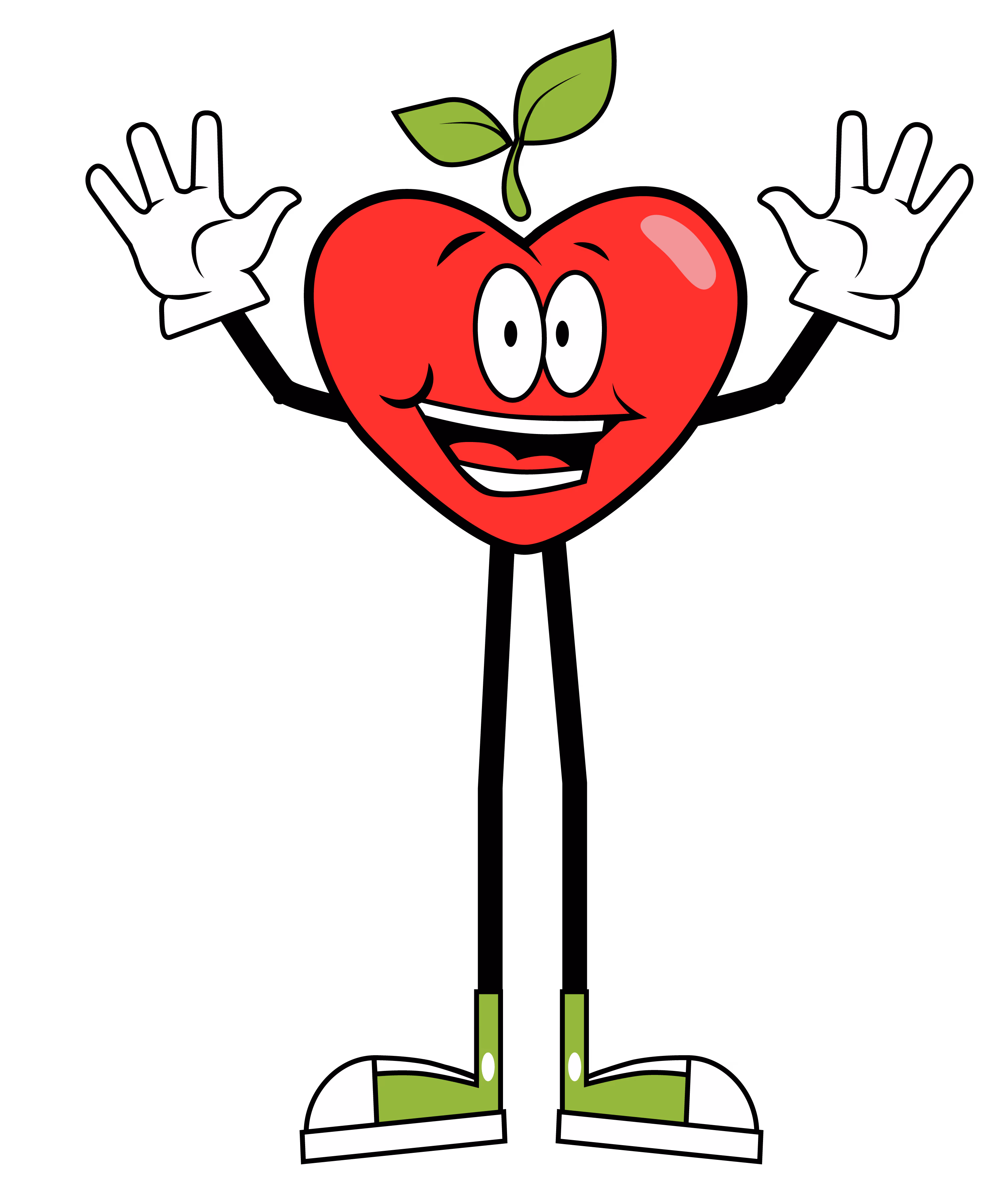 Red Apple waving